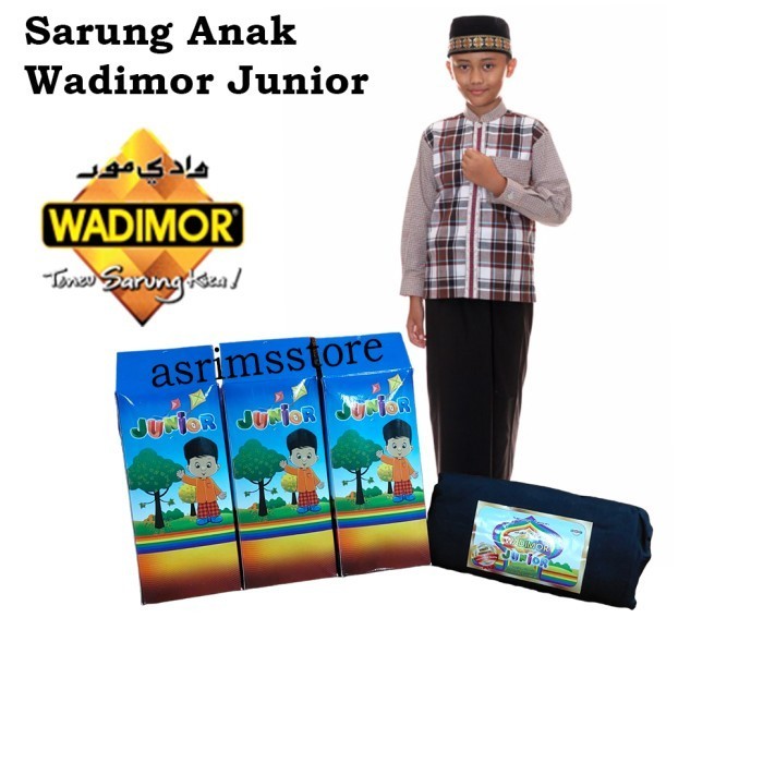 Sarung Anak Tanggung Wadimor Junior Motif Hitam Polos Produk
