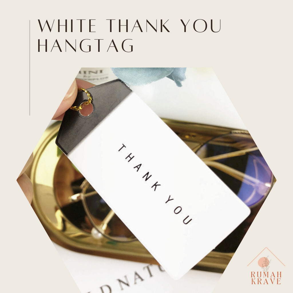 

RUMAH KRAVE - White Thank You Hang Tag Label Terima Kasih