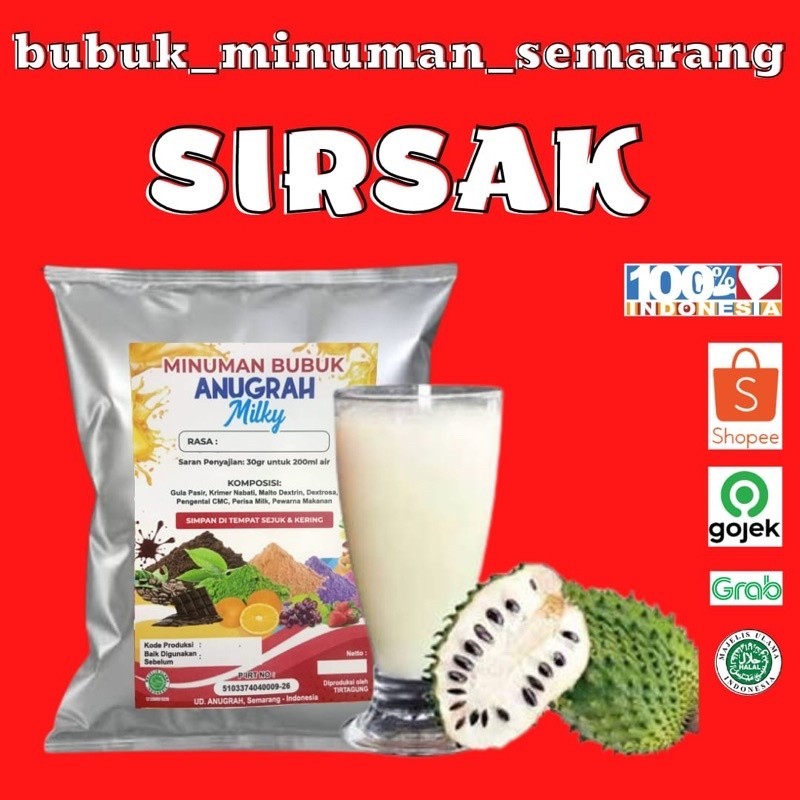 

Bubuk Minuman Sirsak Sirsat Soursop Powder Sirsak Reguler 500grGratis Ongkir & COD