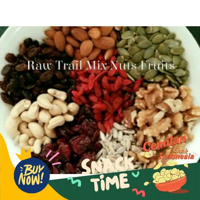 

Special Diskon Raw Trail Mix Nuts & Fruits 250 Gr / Roasted Trail Mix