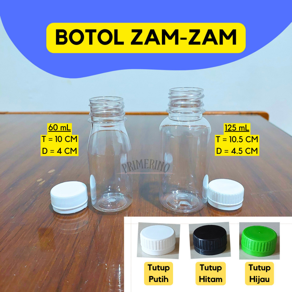 [RP] Botol Zamzam 60 ml / 125 ML / Botol kecil / Botol Zam-Zam Botol Zam Zam / Botol Plastik