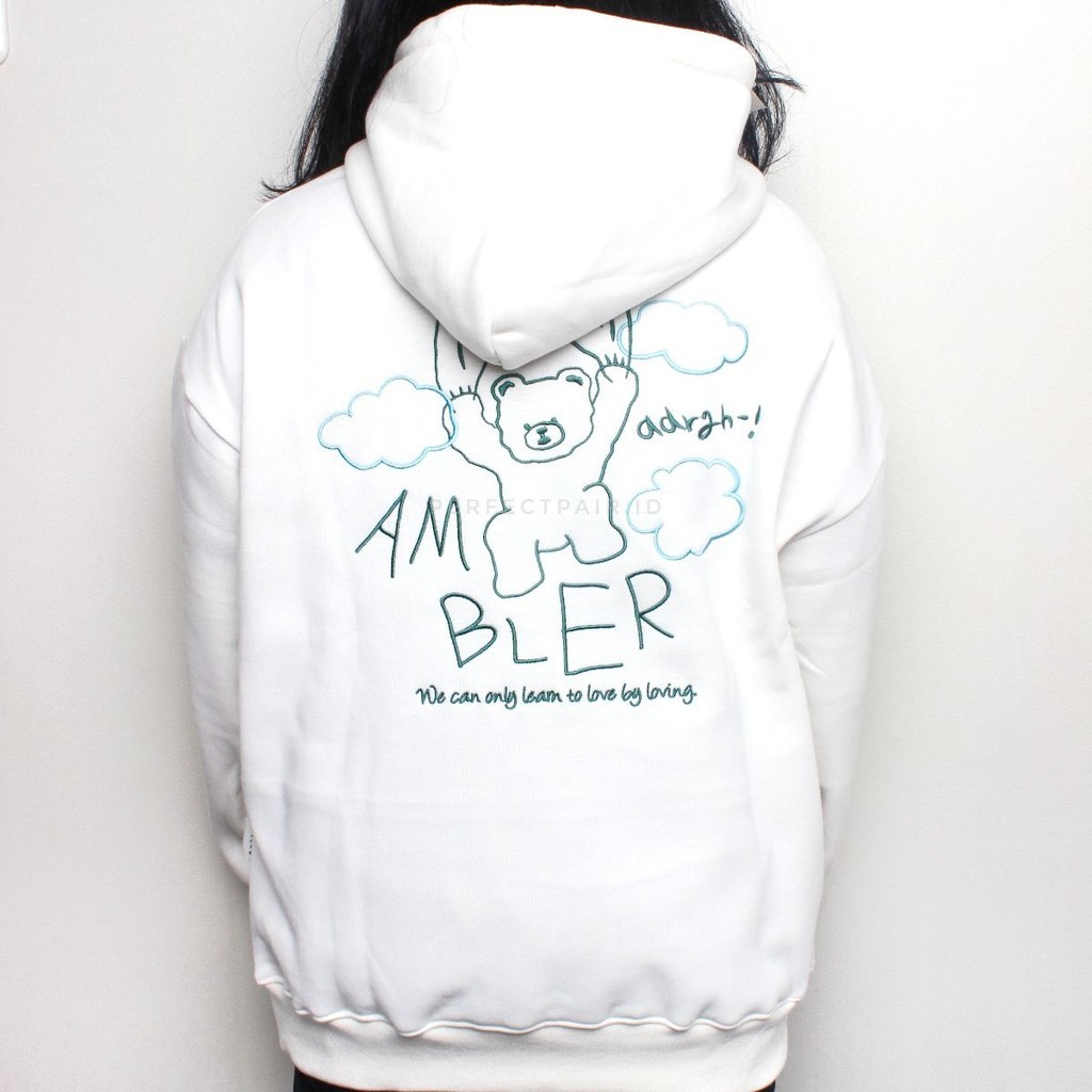 Ambler Parachute Bear Ivory Hoodie 100% Original