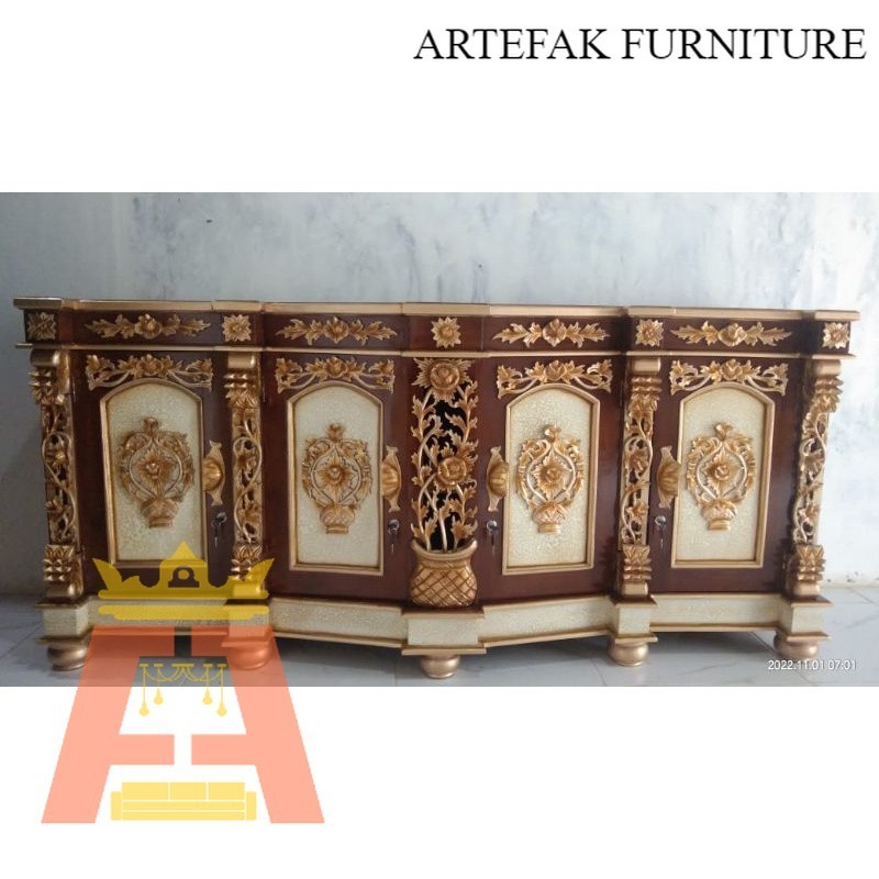 Artefak Furniture Bufet TV Shima kayu jati