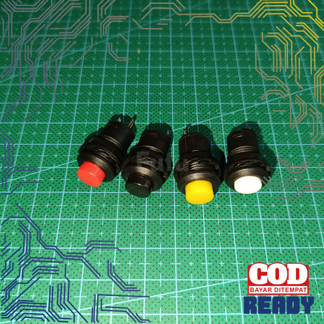 Saklar Push Button Self Locking Push On Off Tombol Saklar 12mm Switch On Off