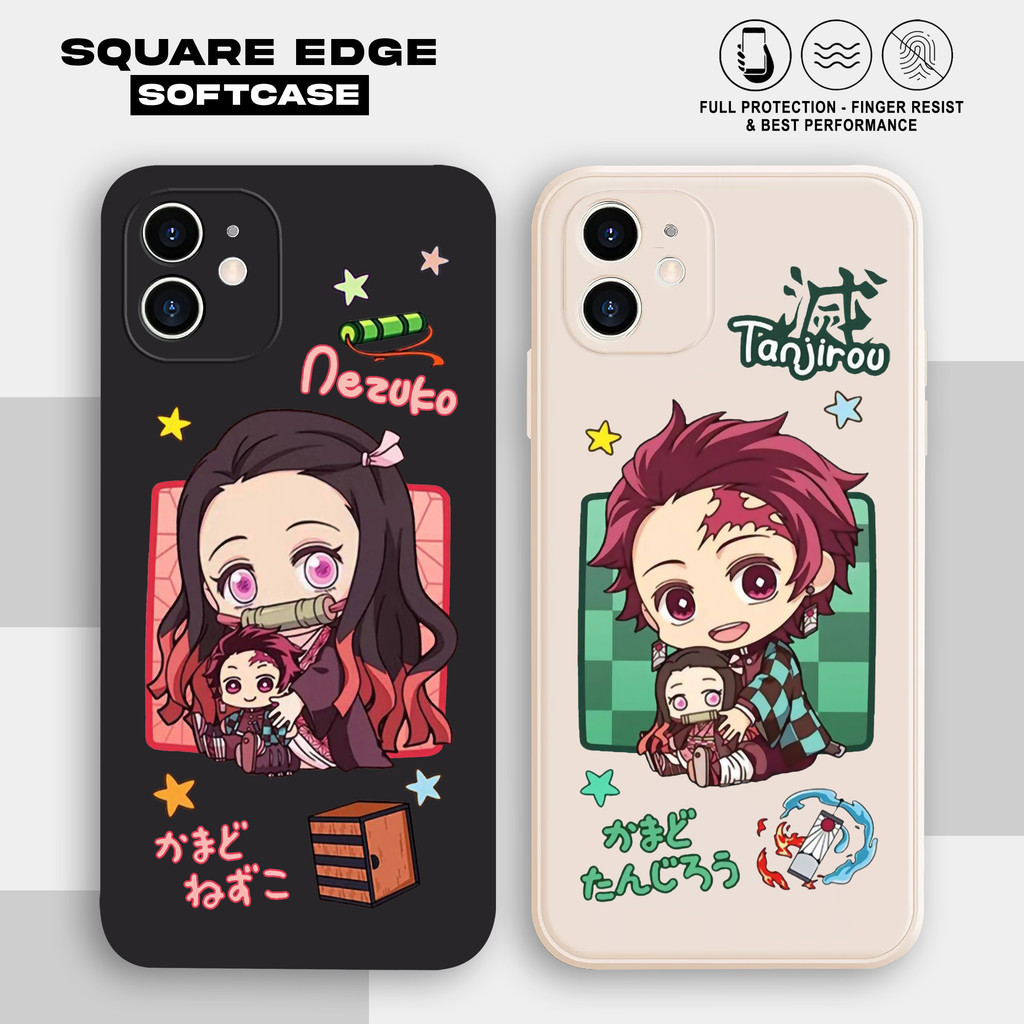 Case Oppo A17 A57 A15 A16 A78 A16K A5S A12 A54 A76 RENO4 RENO4F RENO7 Case Demon Slayer Tanjiro Nezu