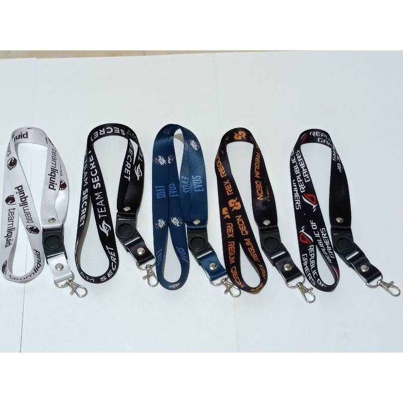 

[READY STOK] TALI ROG / RRQ / EVOS / TEAM LIQUID / TEAM SECRET Lanyard gamers printing
