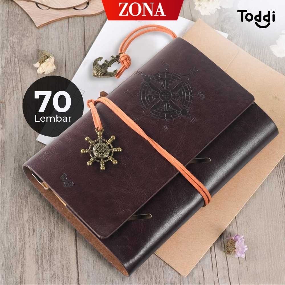 

ZONA Buku Catatan Harian Binder Kulit Retro Pirate Daily Notebook - 8005