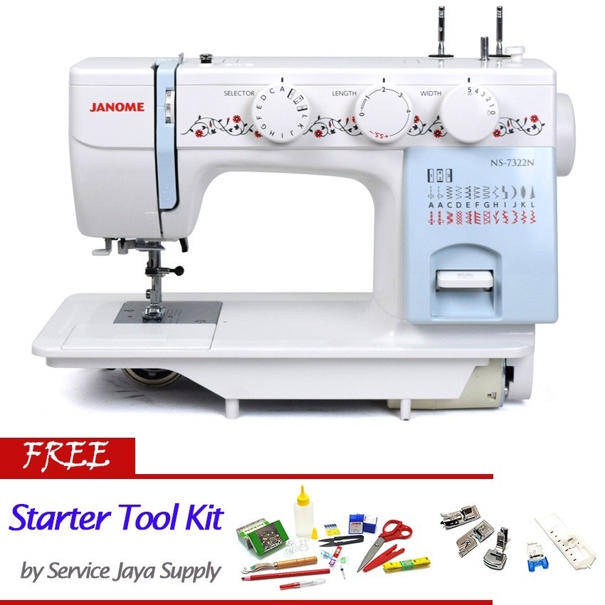 JANOME 7322N - Mesin Jahit Janome NS 7322N (Semi Portable) Body Full Besi