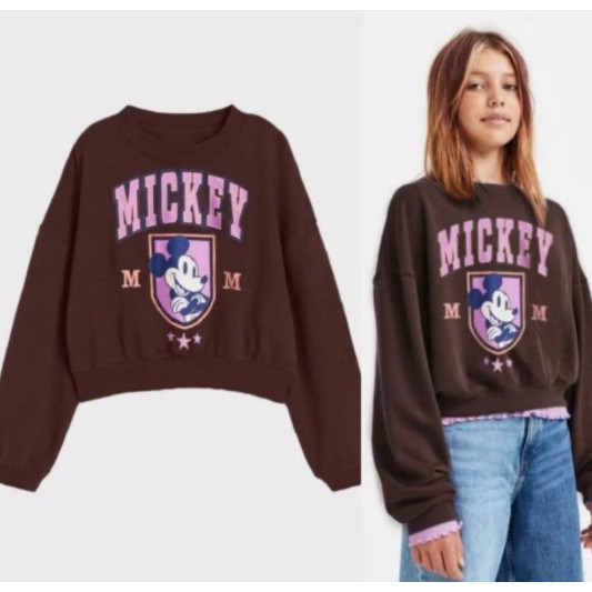 BAJU KAOS TSHIRT ZARA CHOCOLATE MICKEY ANAK PEREMPUAN