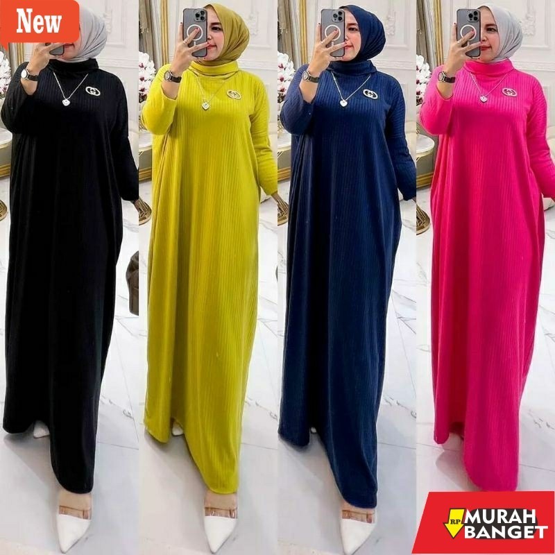 BAJU TIMUR TENGAH UNTUK LEBARAN- Arabian Kaftan Knit Mango Import Murah Kekinian / Kaftan Dress Wani