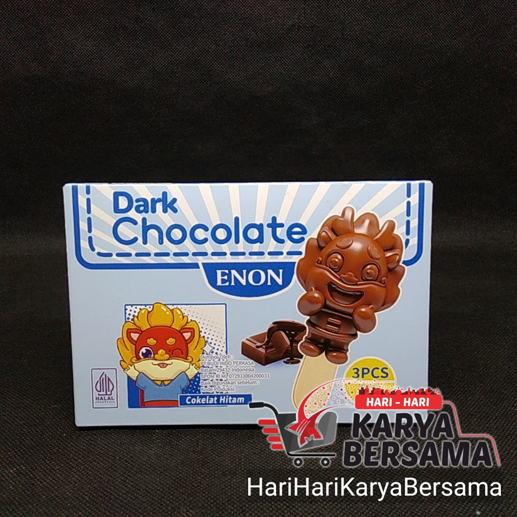 

ENON DARK CHOCOLATE STICK COKELAT HITAM KARAKTER DRAGON 33GR