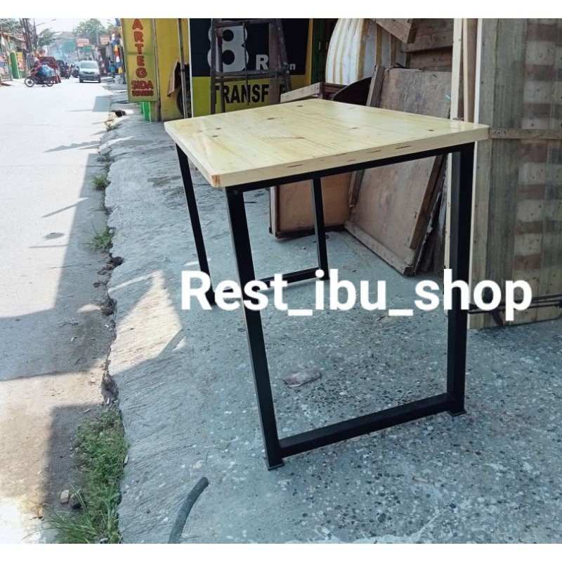 meja makan, kaki Besi Hollo, meja caffe, meja restoran