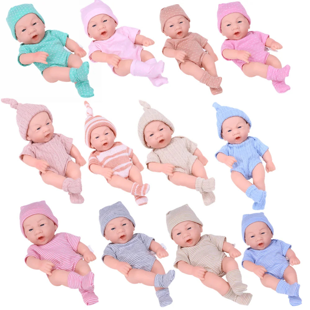 8" Micro Full Body Silicone Baby Doll Mini 20cm Lifelike Reborn Doll  Dolls for Girls Lifelike Soft 