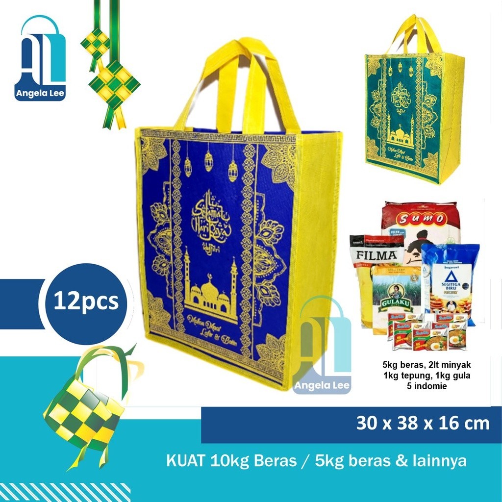 

[READY HARGA GROSIR] 12pcs Tas Lebaran Jumbo Bingkisan Tas Idul Fitri Ramadhan Syukuran THR Sirup [BISA COD]