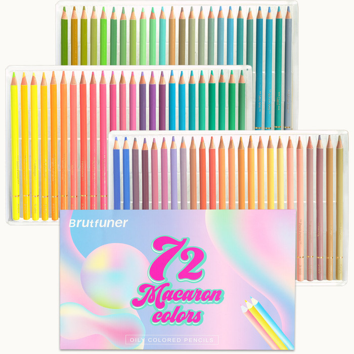 

Brutfuner Macaron 12/24/50 Colored Pencil Professional Pastel Drawing - 12 Macaron