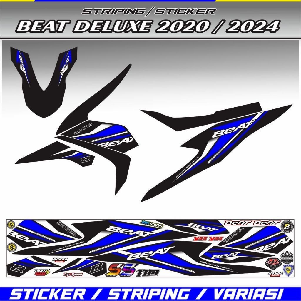 STRIPING MOTOR BEAT 2020 2023 VARIASI STIKER BEAT DELUXE MOTIF SIMPLE STRIPING MOTIF SIMPLE