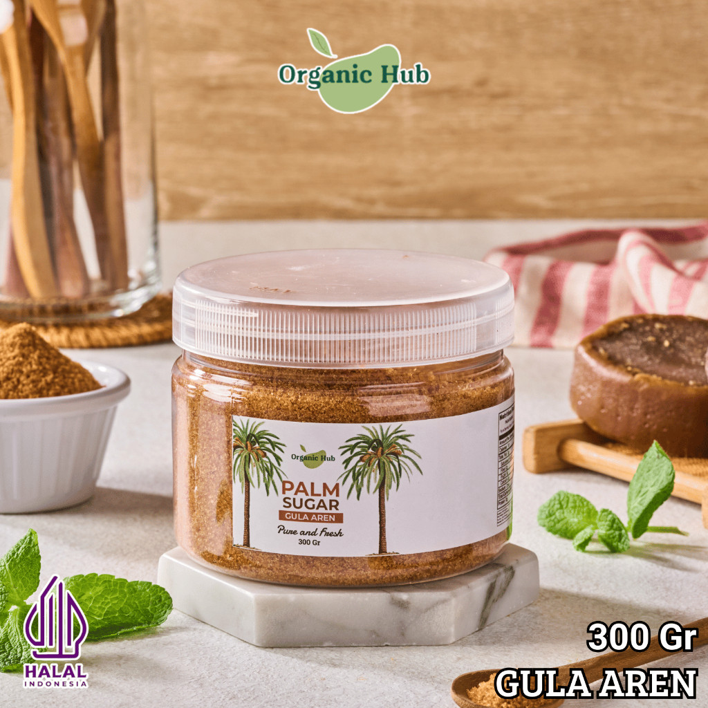 

Organic Hub Gula Aren Asli 100% Palm Sugar Powder Healty Food Original Organik 300gr