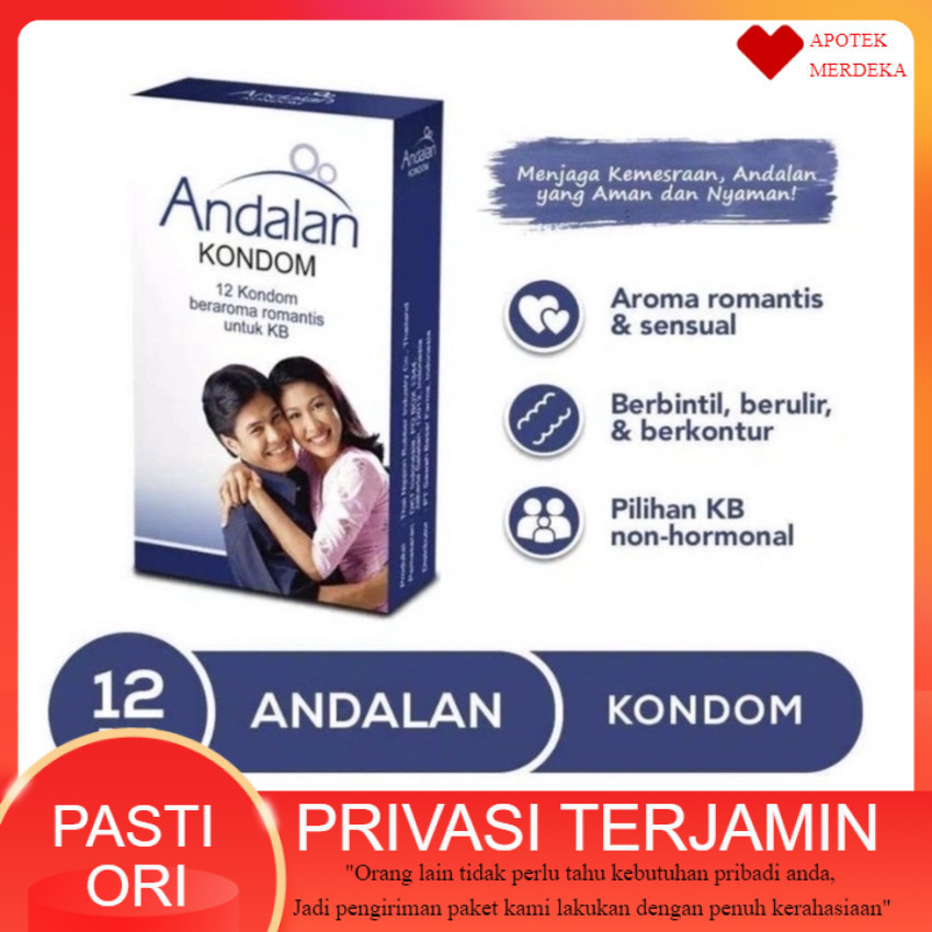 Kondom Romantis Andalan isi 12 | Bertekstur Bergerigi Berulir Beraroma Original