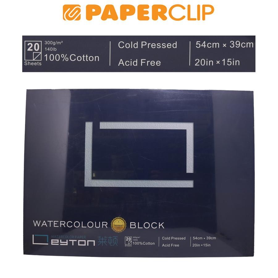 

WATERCOLOUR BLOCK LEYTON COLD PRESS 300 1838 20S