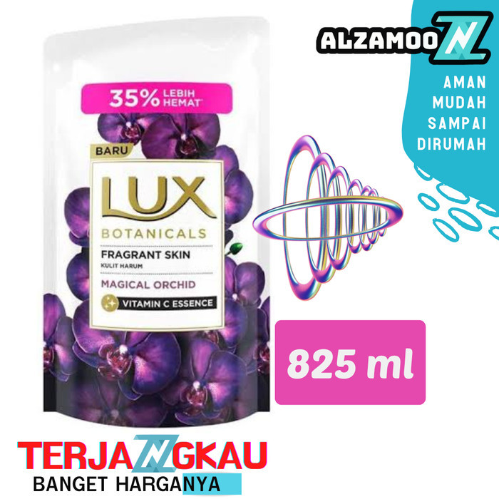 Sabun Lux Cair Wangi Segar Bunga Magical Orchid 850ml Kemasan Refill - 825 ml