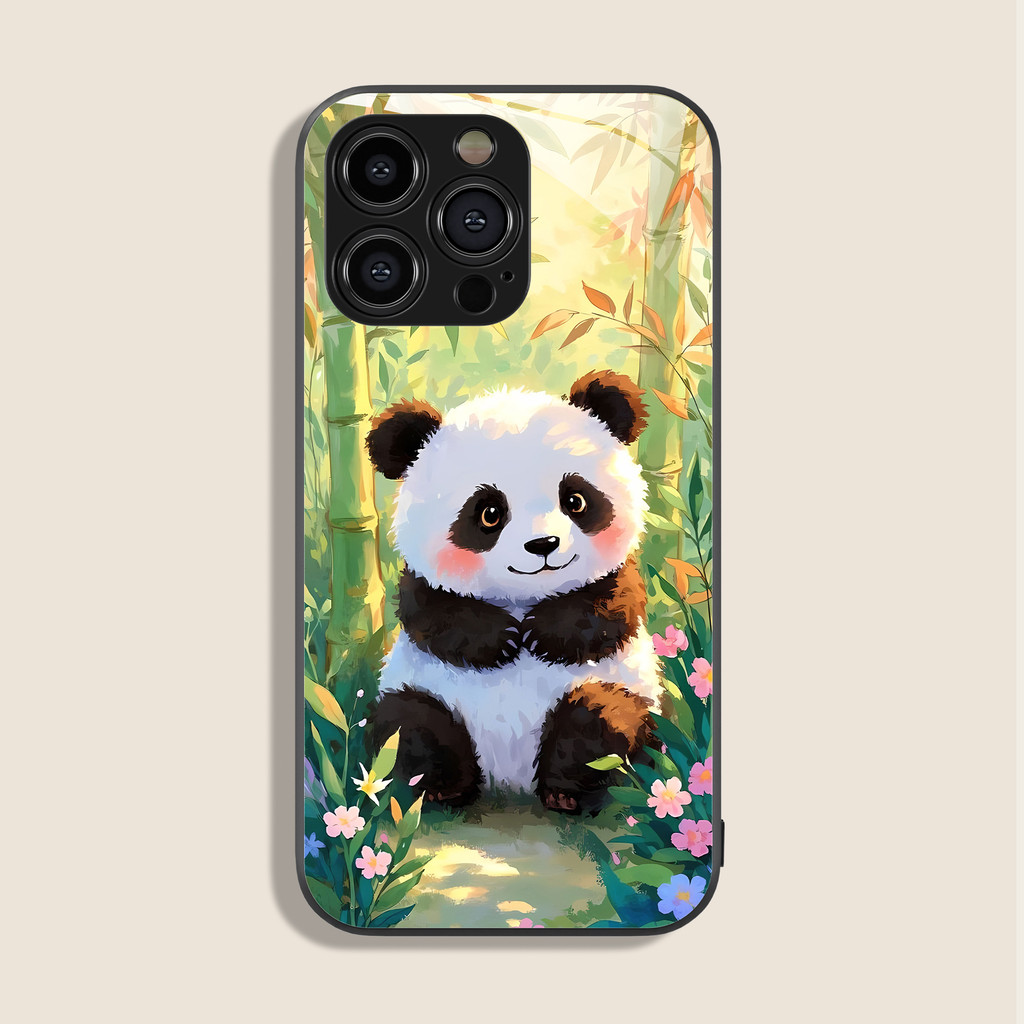 CH554 Case Panda Premium for iPhone 11 12 13 14 15 16 Pro Max Mini Case iP 7 8 Plus Xs Xr Aesthetic 