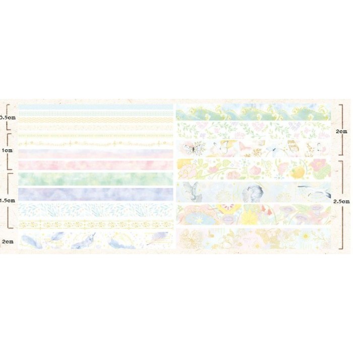 

Washi Tape Masking Tape Selotip Jepang Selotip Kertas ~ W24 - Watercolor