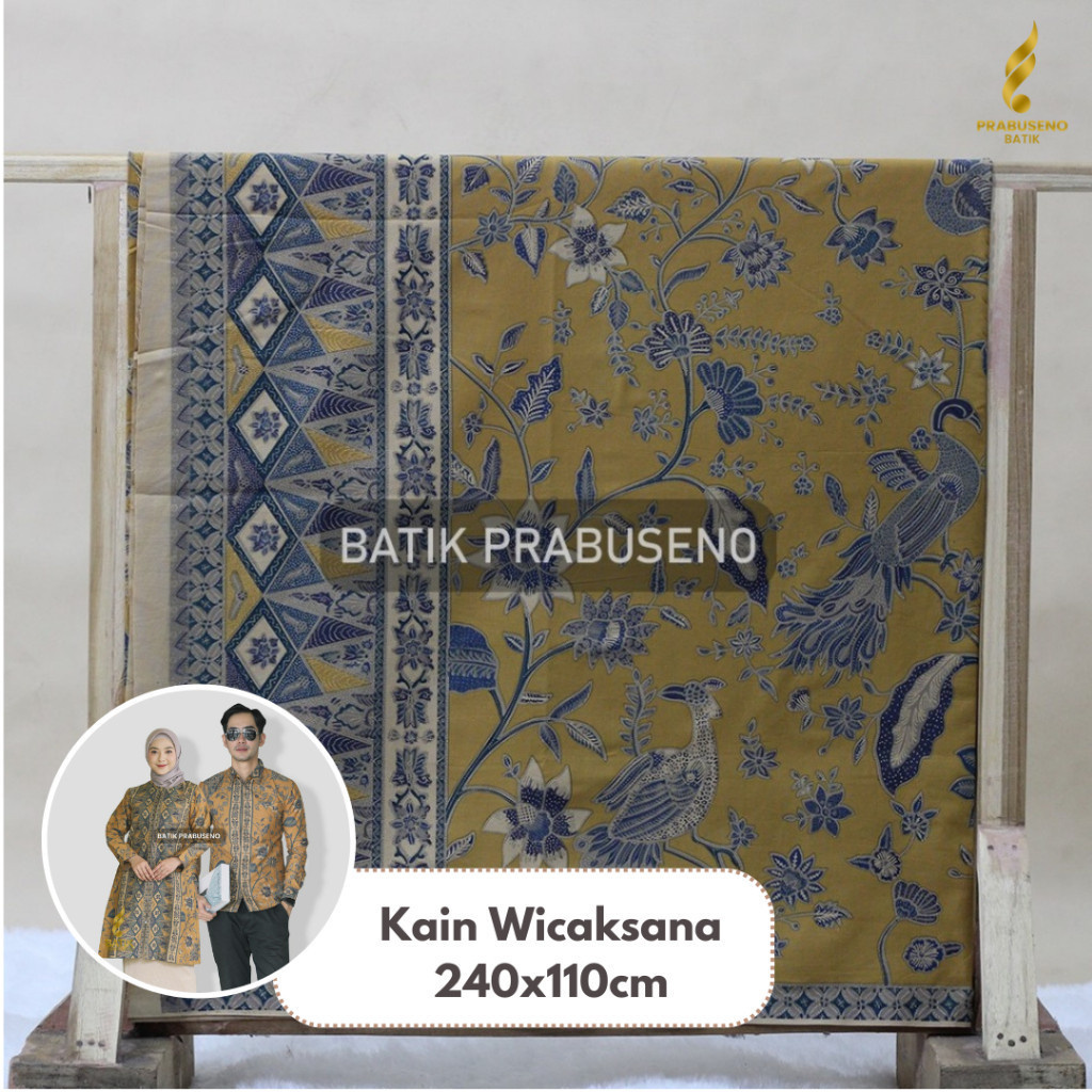 WICAKSANA Kain Bahan  Meteran  Wanita Pria Premium Halus Motif Elegan Modern  Terbaru Katun Solo Etn