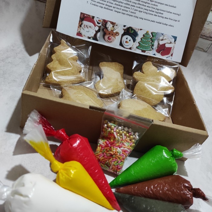 

[Terlaris] DIY Cookies Decorarting Natal - souvenir-hampers-kado-activity kids