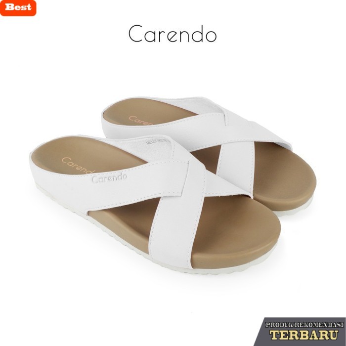 sandal wanita trend sekarang Carendo by Vivi Nici - Melly Sandal Wanita - White, 36