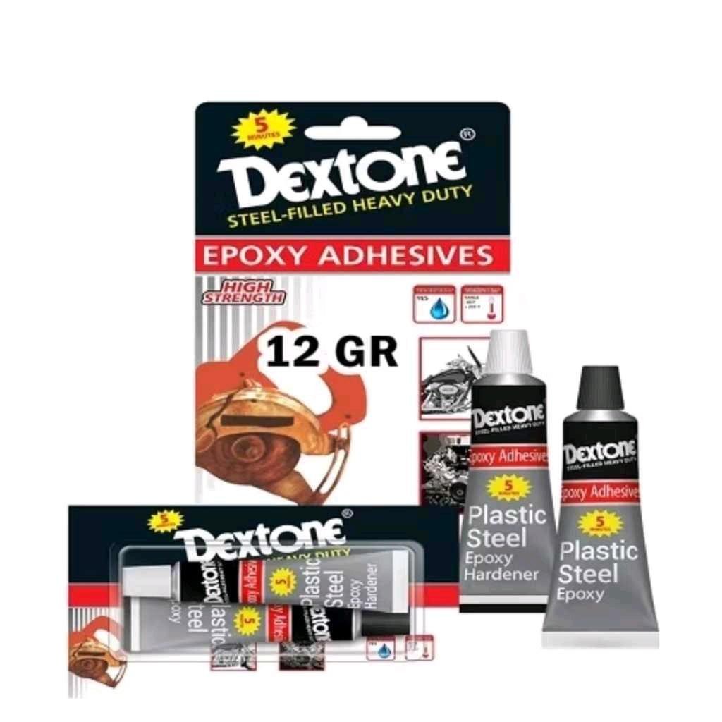 Lem Hitam Putih Dextone Lem Epoxy Dextone 12Gram Lem Besi Dextone