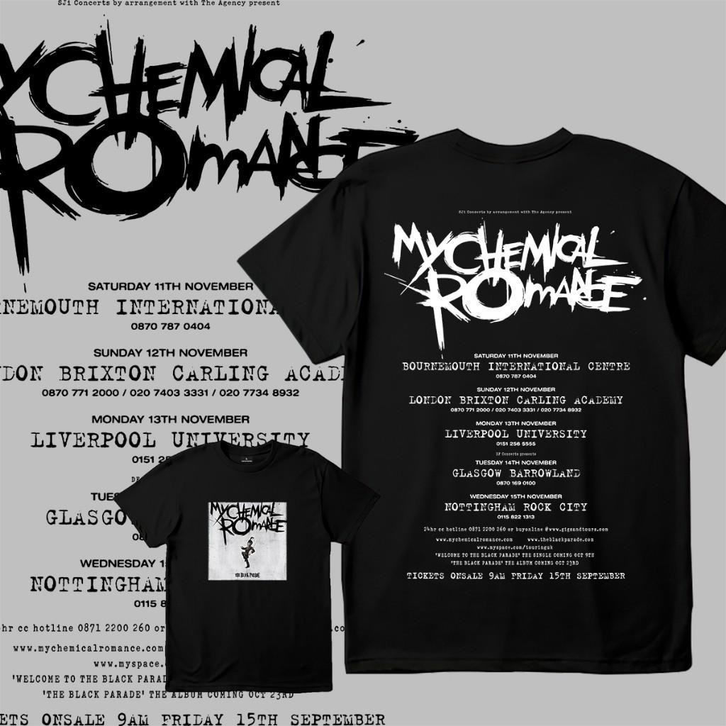 Kaos My Chemical Romance Band Tshirt Disenchanted Unisex Printed Kaos Short Sleeve Shirt Casual Baju