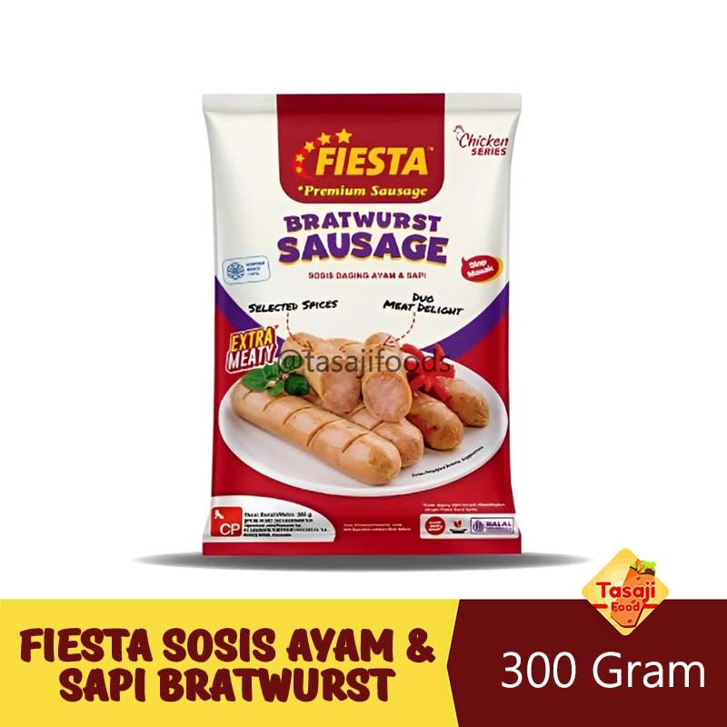 

Fiesta Sosis Ayam Dan Sapi Bratwurst 300 Gram GROSIR