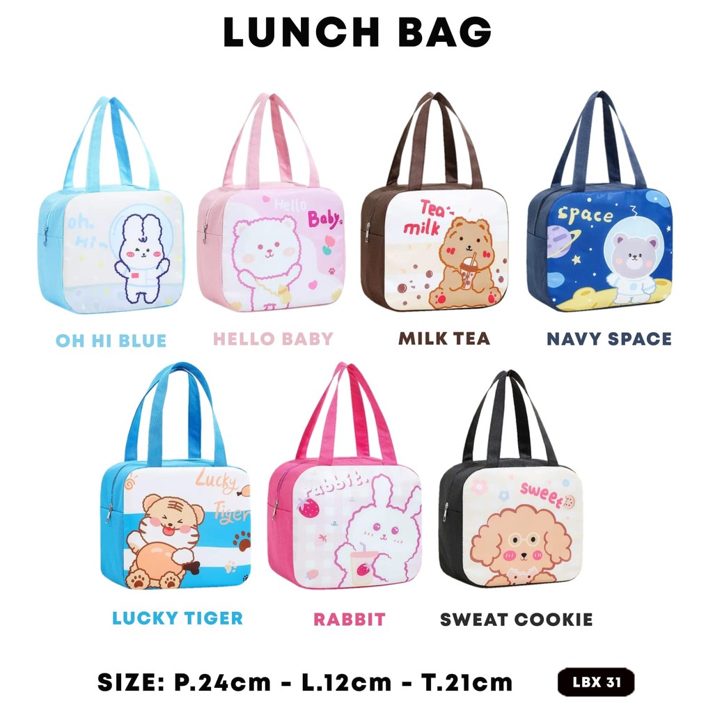 TAS LUNCHBAG TAS BEKAL / KOTAK MAKAN / T4 MAKAN ALUMUNIUM FOIL IMPORT / LBX 31