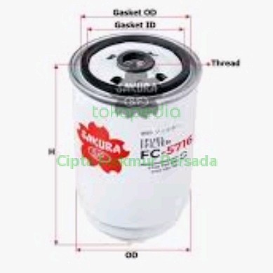 FC-5716 FUEL FILTER FC5716 / WK842-2 / 26561118 BERKUALITAS