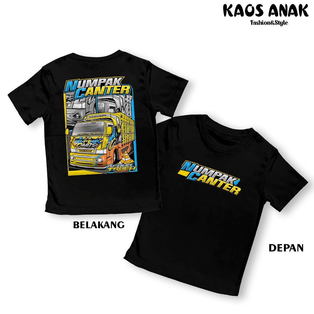 KAOS ANAK - KAOS TRUCK NUMPAK CANTER BAJU DISTRO ANAK PREMIUM TRUCK CANTER MANIA Apparel Kid Zone