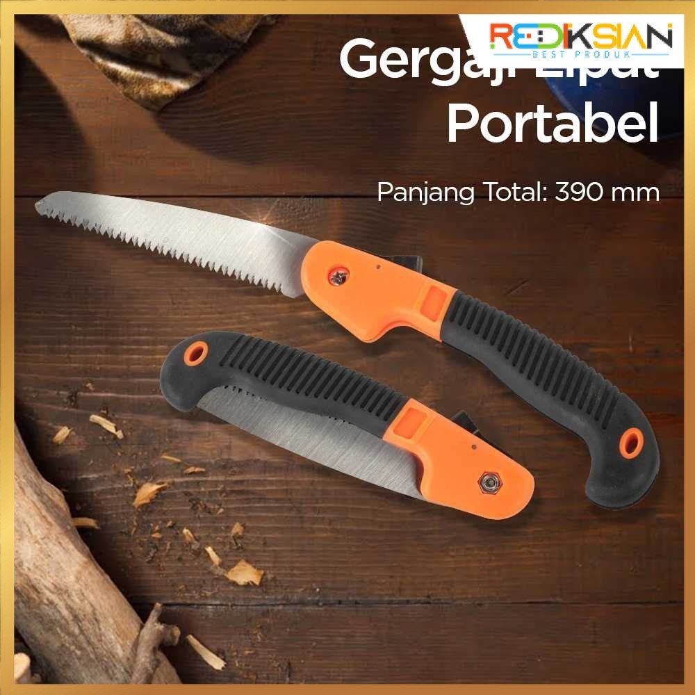 Gergaji Lipat Portabel Folding Hand Saw 390mm Gergaji Lipat Portabel Gergaji Tangan Lipat