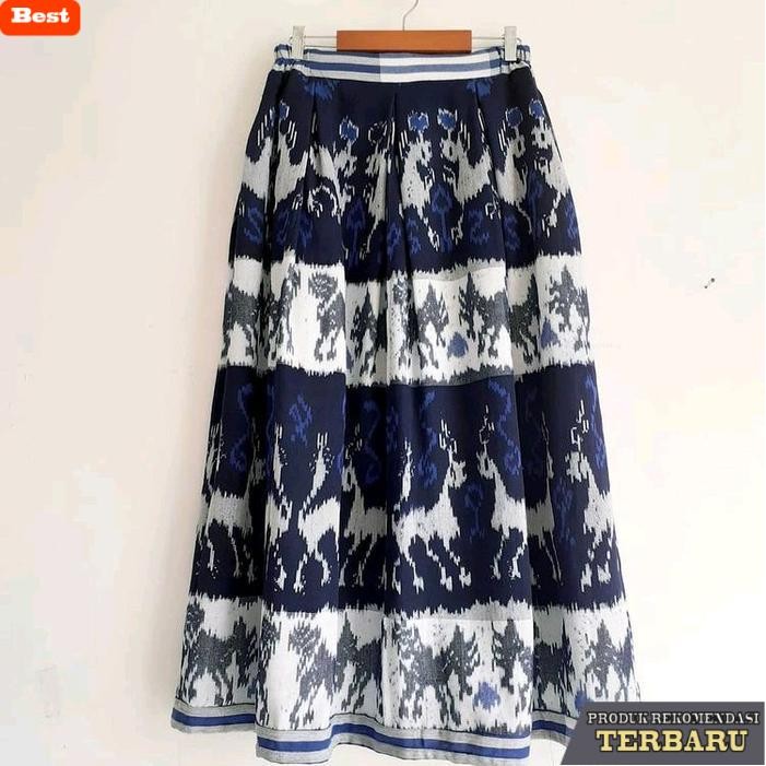rok wanita kekinian [READY STOK] Rok Lipit Tenun Motif SUMBA favorit - Rok Wiru Panjang Sumba - Rok 