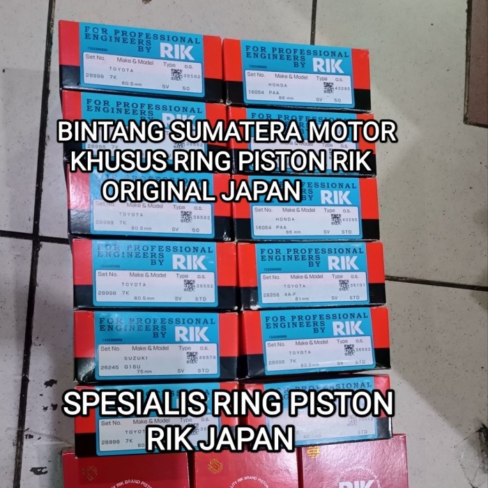 RING PISTON STARLET 1.0 EP70 0.50 RIK JAPAN