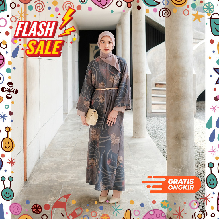 MEGASALE / ZM Zaskia Mecca - Luny Navy Gamis - Jelita Indonesia - Edisi Maluku