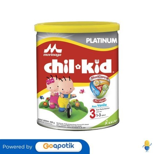 

Morinaga Chil Kid Platinum 3 Susu Rasa Vanila 400 Gram Kaleng