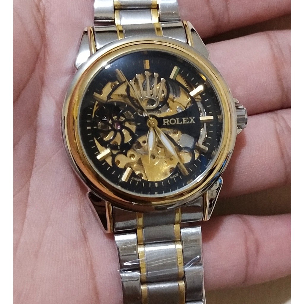 BEST SELLER ROLEX JAM TANGAN FASHION PRIA MESIN AUTOMATIC TANPA BATRAI