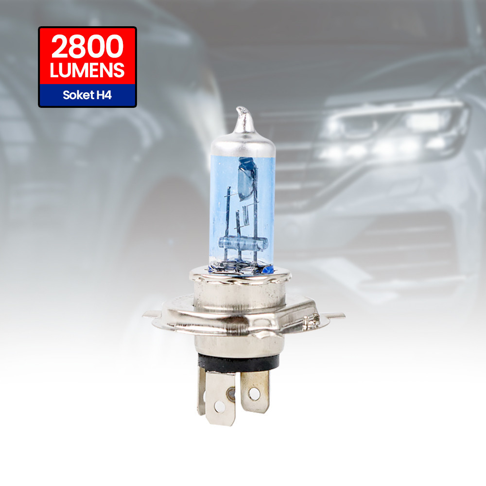 Lampu Mobil Depan H4 Xenon Halogen Super Terang 1 Pc 100/90 Watt 12 Volt Bohlam Headlight Headlamp V