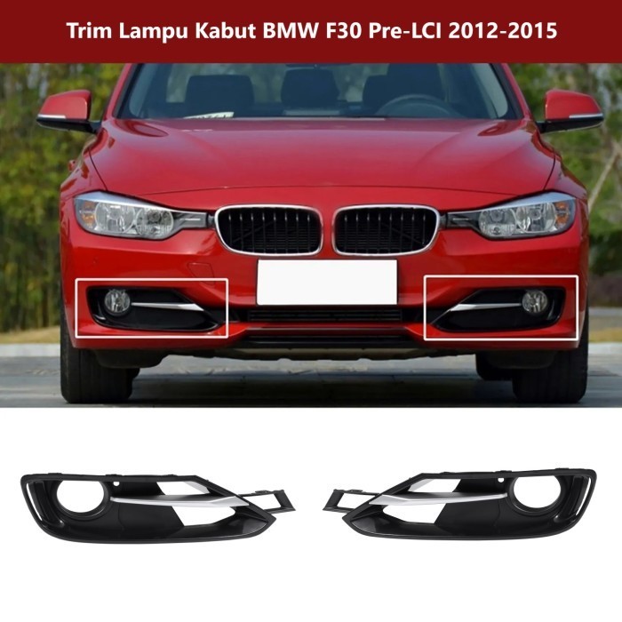 BMW F30 Bumper Depan Fog Light Trim Lampu Kabut Decor 2012-2015