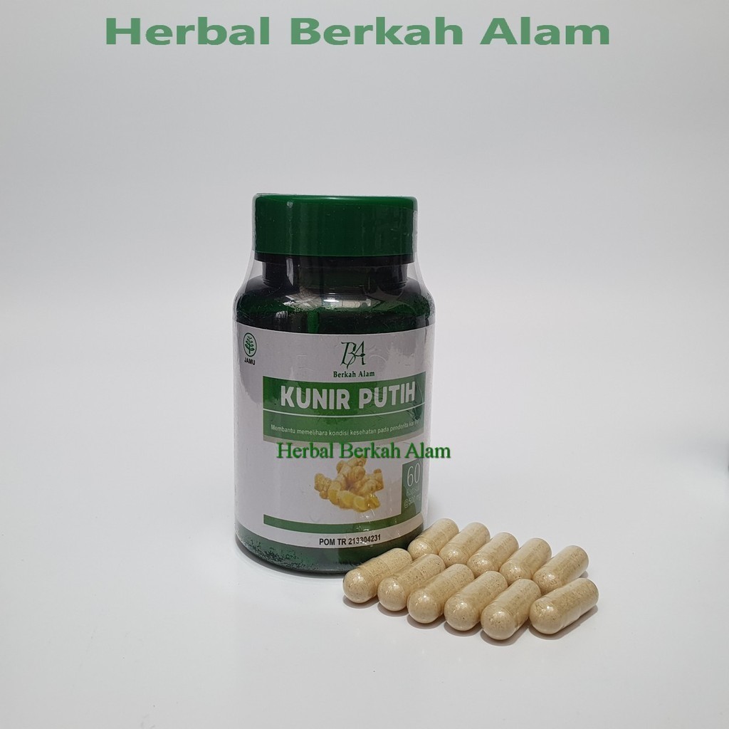 Kapsul Kunir Putih Extrak  @ 60 Kapsul / Extrak Kunir Putih / Kapsul Kunir Putih