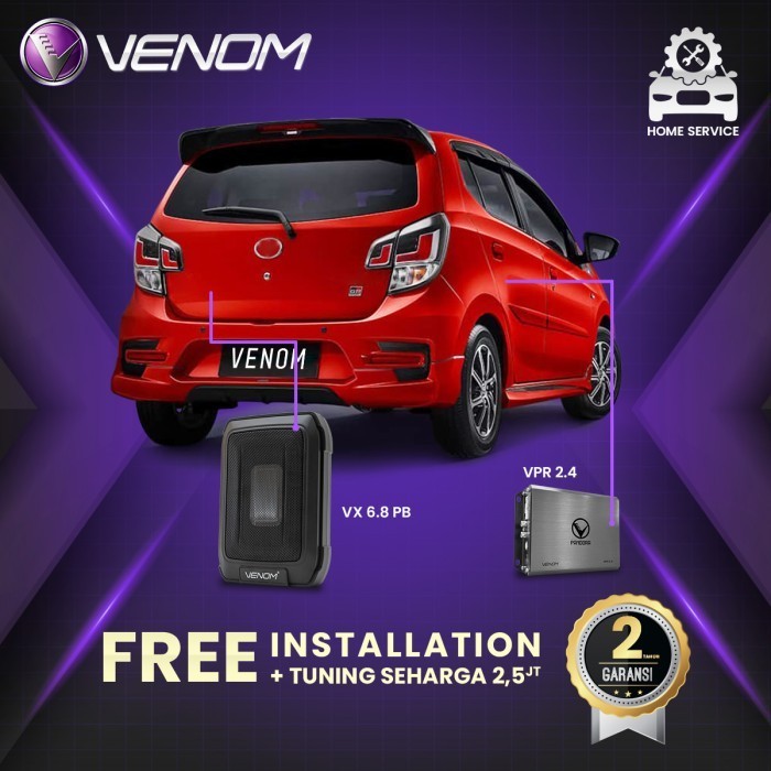 (NEW)- Venom Express Toyota Agya Paket Audio Mobil