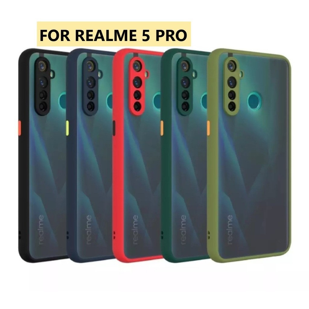 SOFTCASE REALME 5 PRO CASE DOVE PELINDUNG KAMERA PREMIUM COVER PELINDUNG HP BUMPER CASE AERO MATTE C