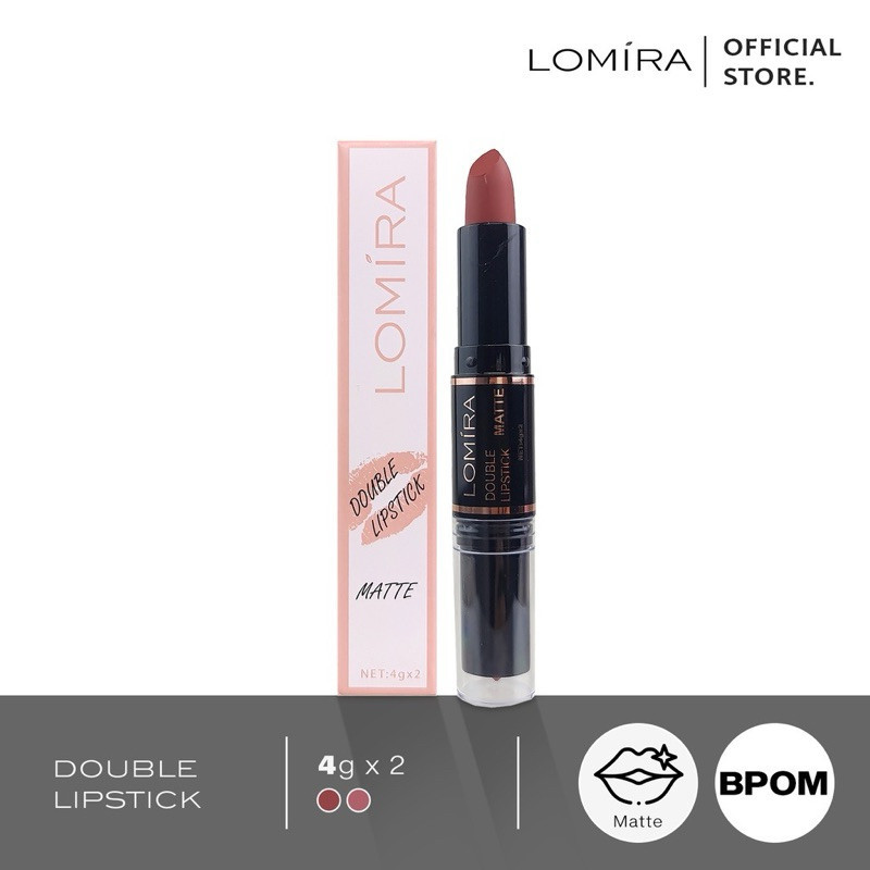 LIPSTIK LOMIRA LIP CREAM MATTE DOUBLE LIPSTIK LOMIRA