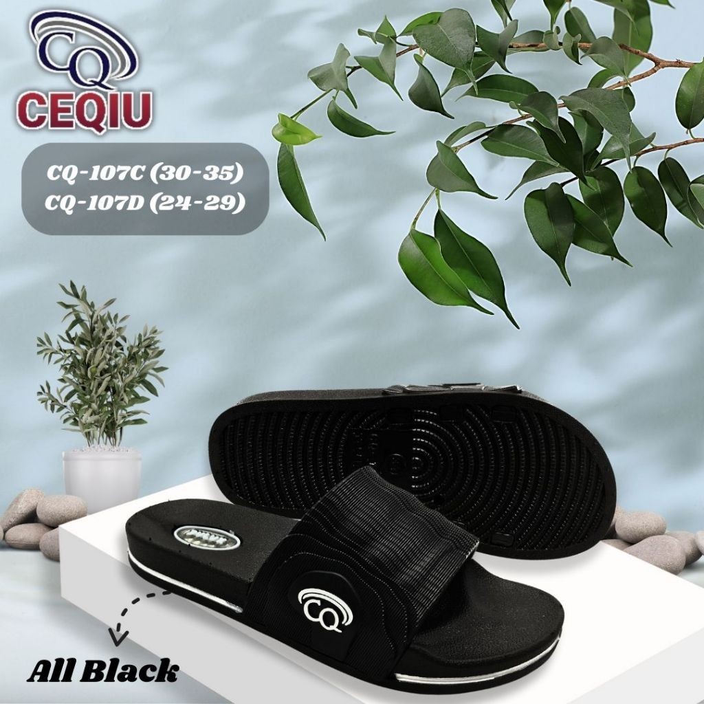 gos DULUX CQ 107DC BLACK sandal SLOP Karet Anak Laki-Laki Sendal Pria Anti Slip Original murah viral