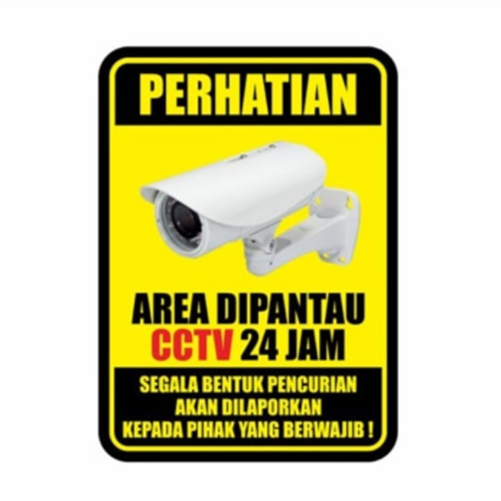 

STIKER CCTV Area PERHATIAN 15 X 10 CM sign Rambu k3 safety