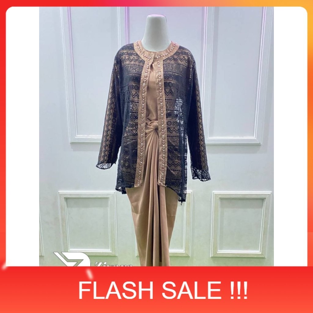 PROMO ONESET SAKURA BRUKAT PREMIUM OUTFIT KONDANGAN SETELAN ROK LILIT | SETELAN OUTER INNER ROK LILI